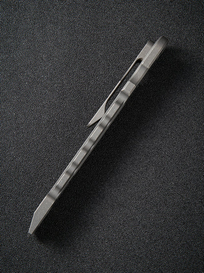 WE Knife Gesila Gray Stonewash Titanium Prybar A-08B