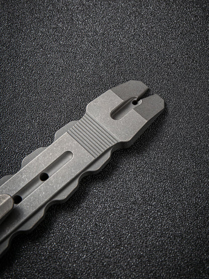 WE Knife Gesila Gray Stonewash Titanium Prybar A-08B