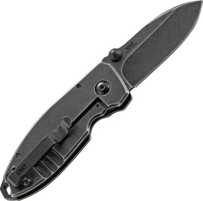 CRKT Squid 2.25" Black Stonewash Folding Knife - Lucas Burnley design - 2490KS