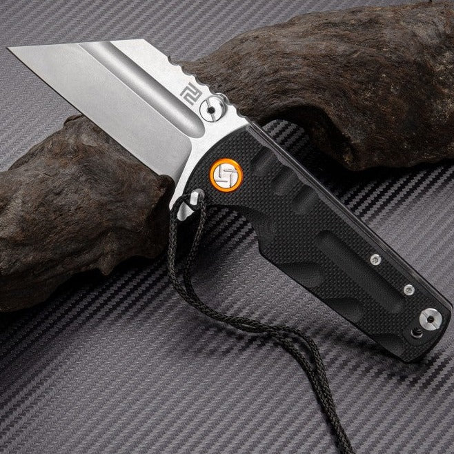 Artisan Proponent Large 3.84" D2 Black G10 Folding Knife - Dirk Pinkerton Design