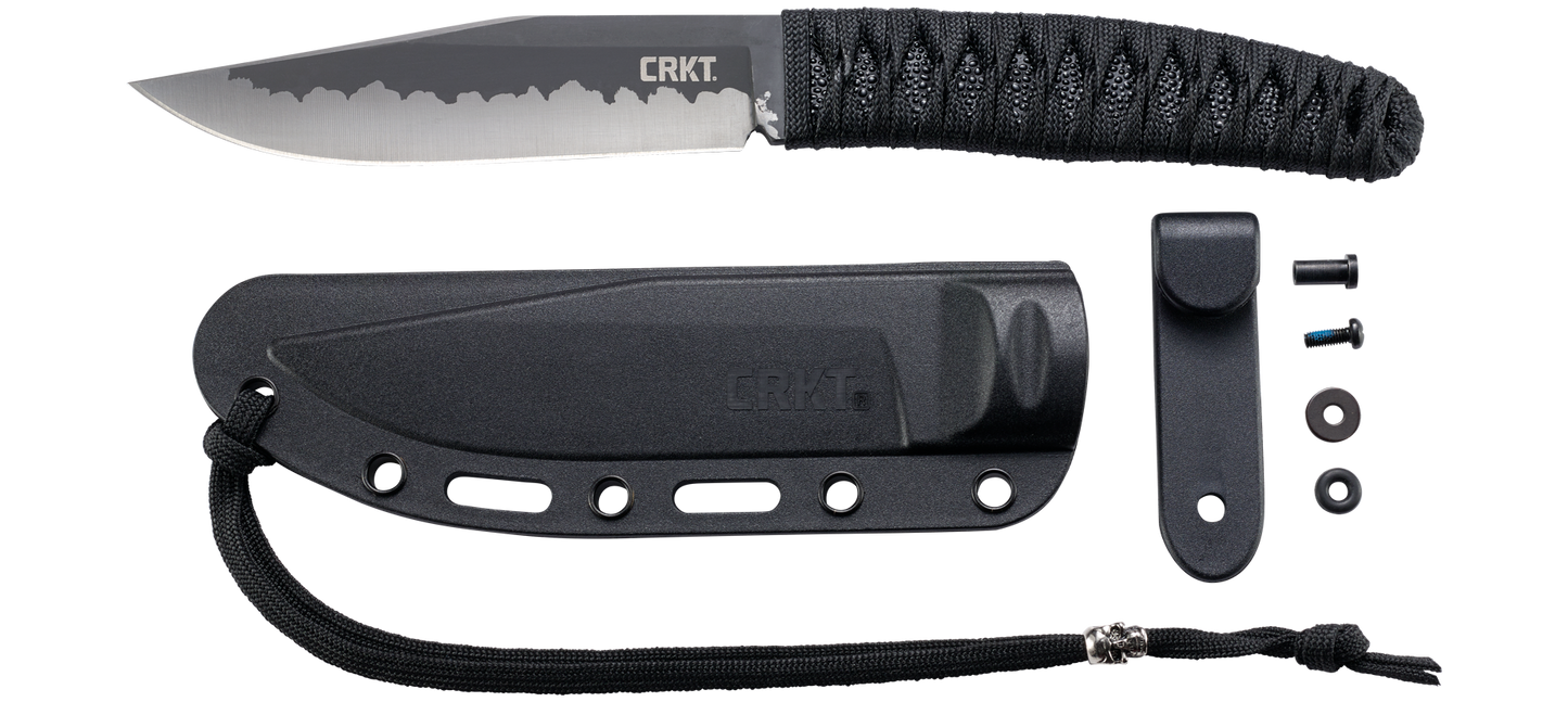 CRKT Nishi 4.42" 8Cr13MoV Ti-Nitride Fixed Blade Knife - Lucas Burnley - 2290