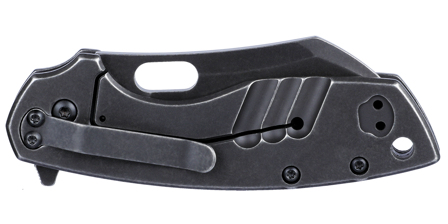 CRKT Pilar Large 2.67" Black Stonewash Folding Knife - Jesper Voxnaes - 5315KS