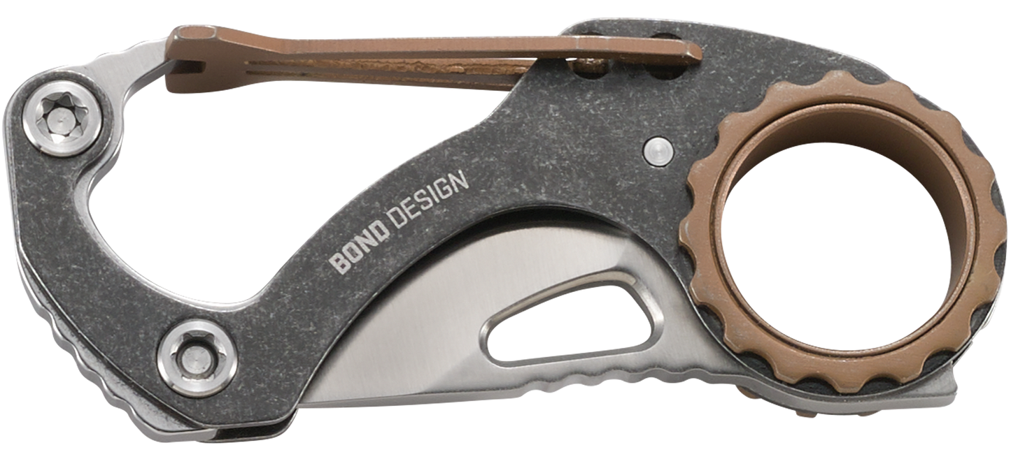 CRKT Compano 1.42" Keychain Carabiner Folding Knife - Mike Bond Design - 9082