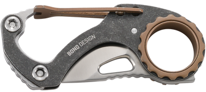 CRKT Compano 1.42" Keychain Carabiner Folding Knife - Mike Bond Design - 9082