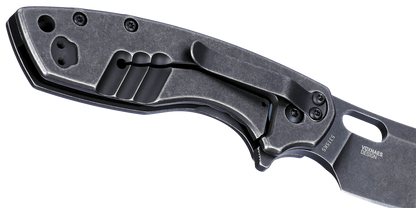 CRKT Pilar Large 2.67" Black Stonewash Folding Knife - Jesper Voxnaes - 5315KS