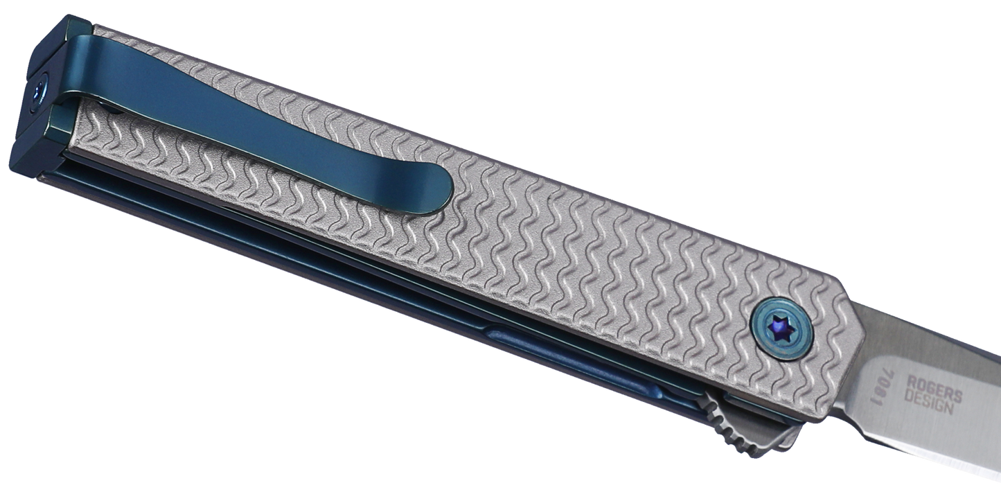 CRKT CEO Microflipper 2.36" Sandvik 12C27 IKBS Aluminum Folding Knife - Richard Rogers - 7081