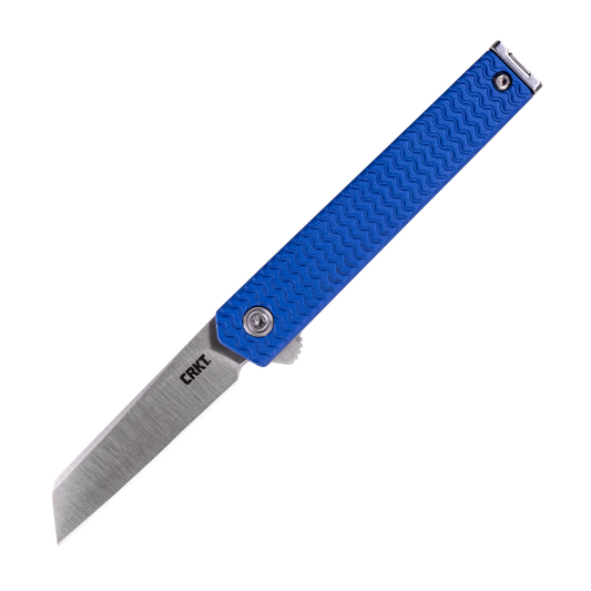 CRKT CEO Microflipper Sheepsfoot 2.21" Sandvik 12C27 IKBS Aluminum Folding Knife - Richard Rogers - 7083