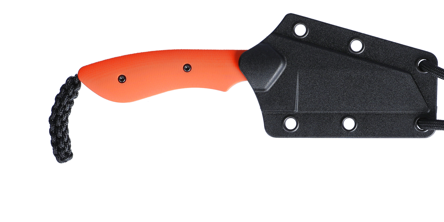CRKT S.P.I.T. (Small Pocket Inverted Tanto) Orange G10 Fixed Blade Knife - Alan Folts Design - 2399