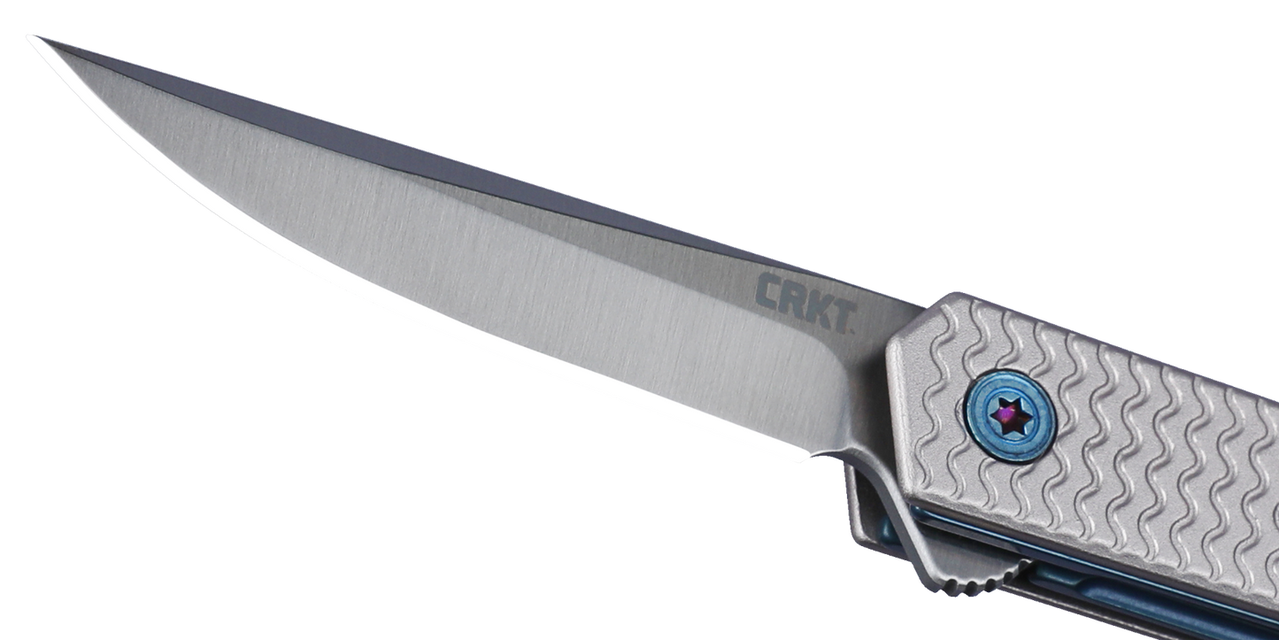 CRKT CEO Microflipper 2.36" Sandvik 12C27 IKBS Aluminum Folding Knife - Richard Rogers - 7081