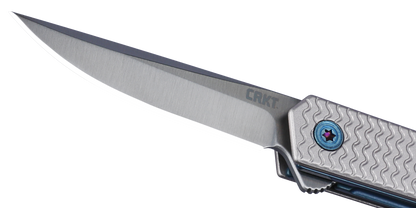 CRKT CEO Microflipper 2.36" Sandvik 12C27 IKBS Aluminum Folding Knife - Richard Rogers - 7081