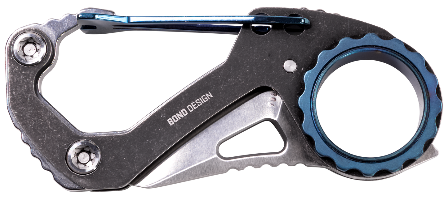 CRKT Compano Sheepsfoot 1.44" Keychain Carabiner Folding Knife - Mike Bond Design - 9083