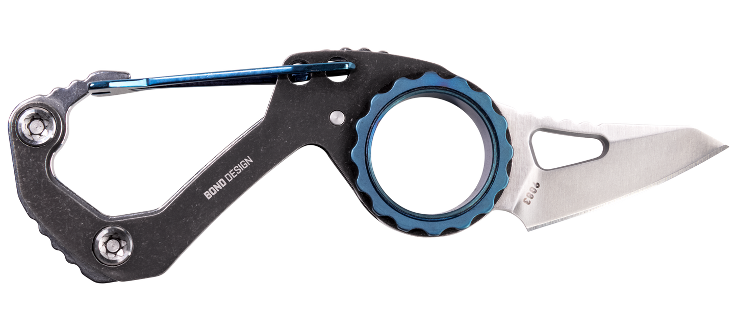 CRKT Compano Sheepsfoot 1.44" Keychain Carabiner Folding Knife - Mike Bond Design - 9083