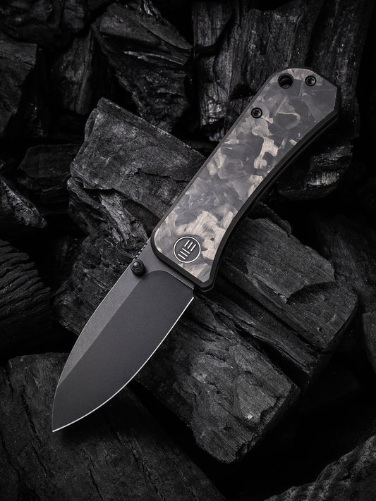 WE Banter 2.9" CPM S35VN Black Stonewash Marble Carbon Fiber Folding Knife 2004H