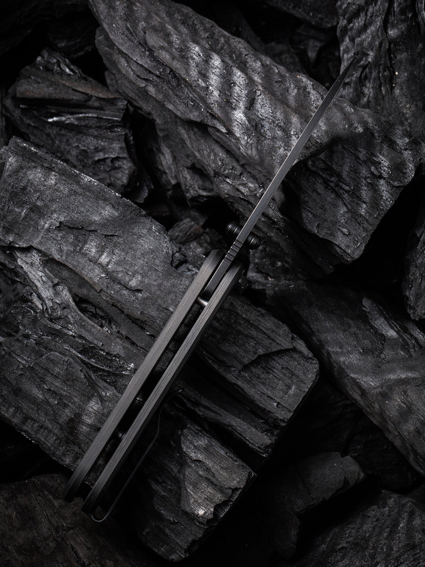 WE Banter 2.9" CPM S35VN Black Stonewash Marble Carbon Fiber Folding Knife 2004H