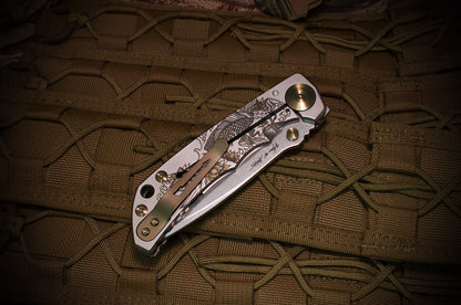 Spartan Blades SHF 2022 Special Edition Koi Fish 4" CPM S45VN Stonewashed Titanium Folding Knife