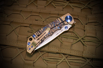 Spartan Blades SHF 2022 Special Edition Dragon 4" CPM S45VN Stonewashed Titanium Folding Knife