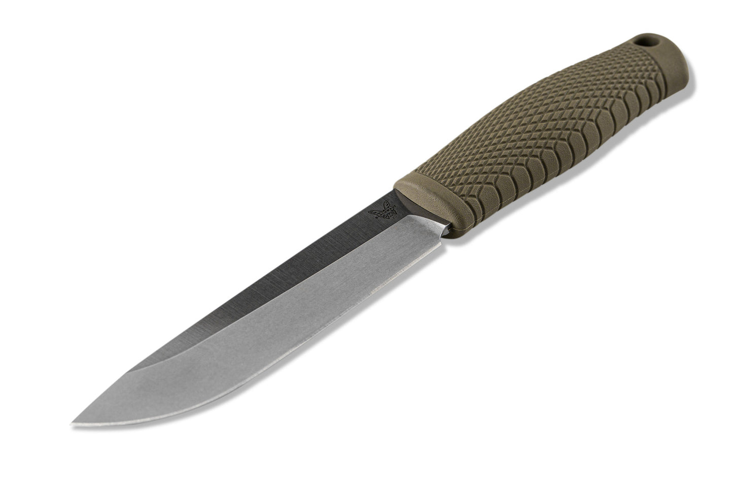 Benchmade 202 Leuku 5.19" CPM-3V Fixed Blade Knife with Santoprene Handle and Leather Sheath
