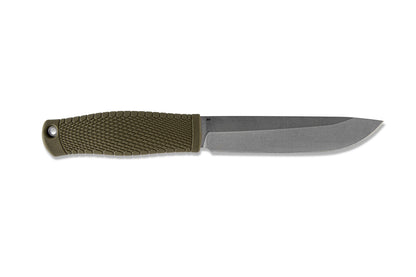 Benchmade 202 Leuku 5.19" CPM-3V Fixed Blade Knife with Santoprene Handle and Leather Sheath