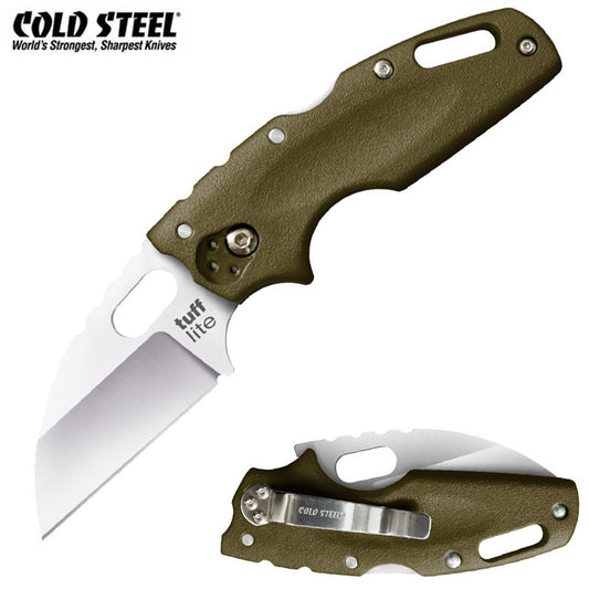 Cold Steel Tuff Lite 2.5" AUS8A Folding Knife with OD Green Grivory Handle 20LTG