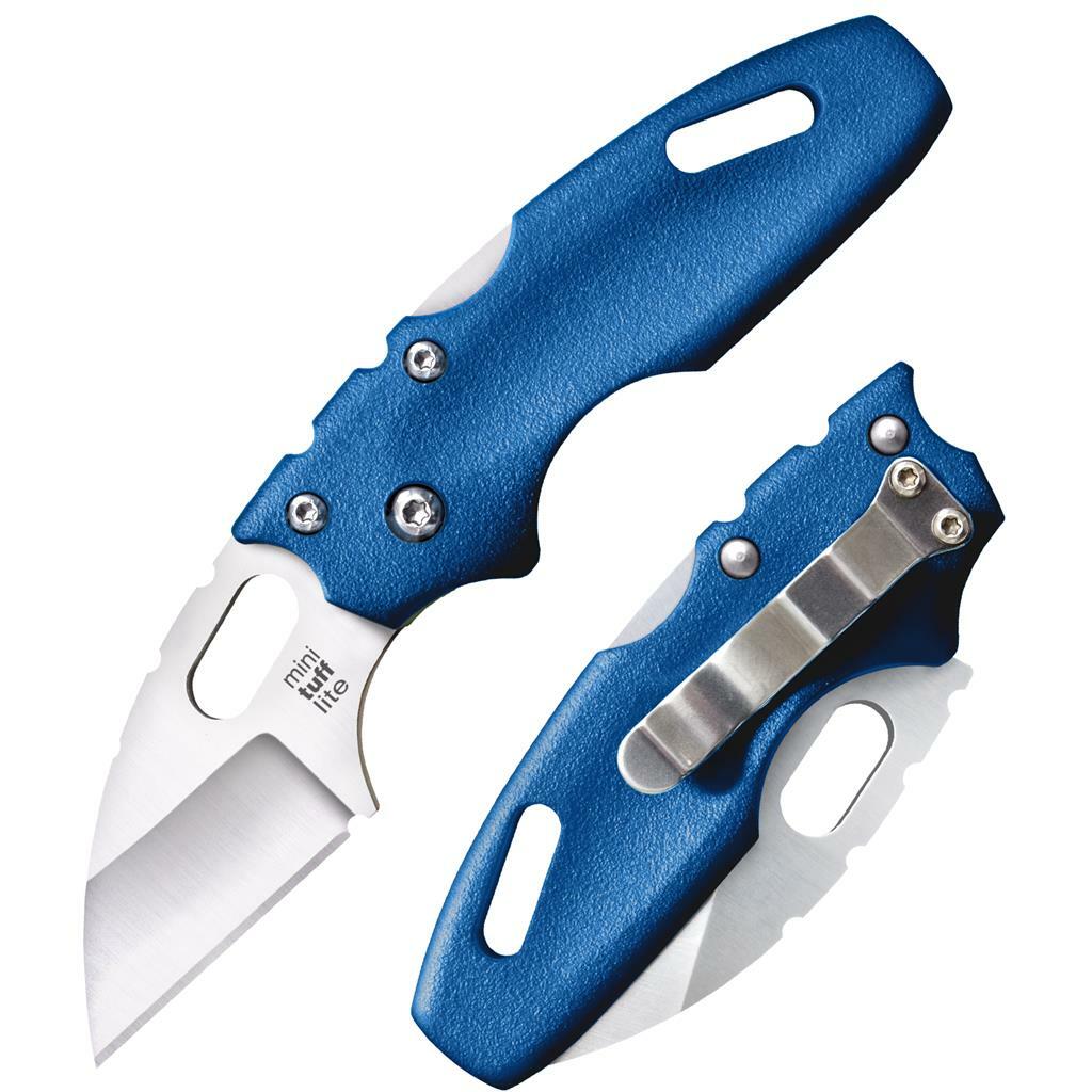Cold Steel Mini Tuff Lite 2" AUS8A Folding Knife with Blue Griv-Ex Handle 20MTB