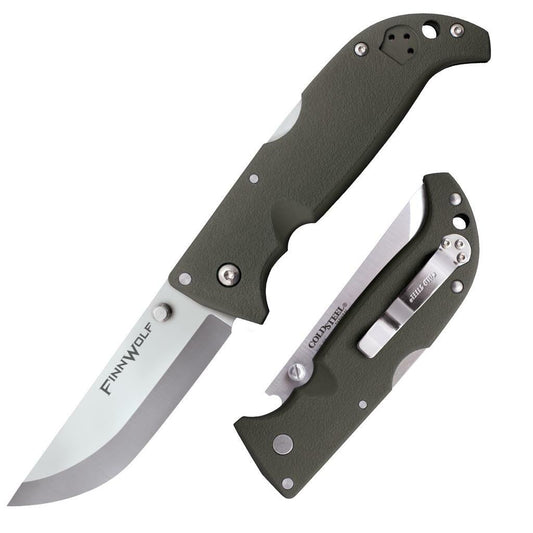 Cold Steel Finn Wolf 3.5" AUS-8A Folding Knife with OD Green Griv-Ex Handle 20NPF