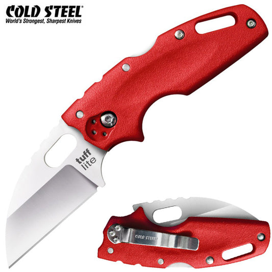 Cold Steel Tuff Lite 2.5" AUS8A Folding Knife with Red Grivory Handle 20LTR