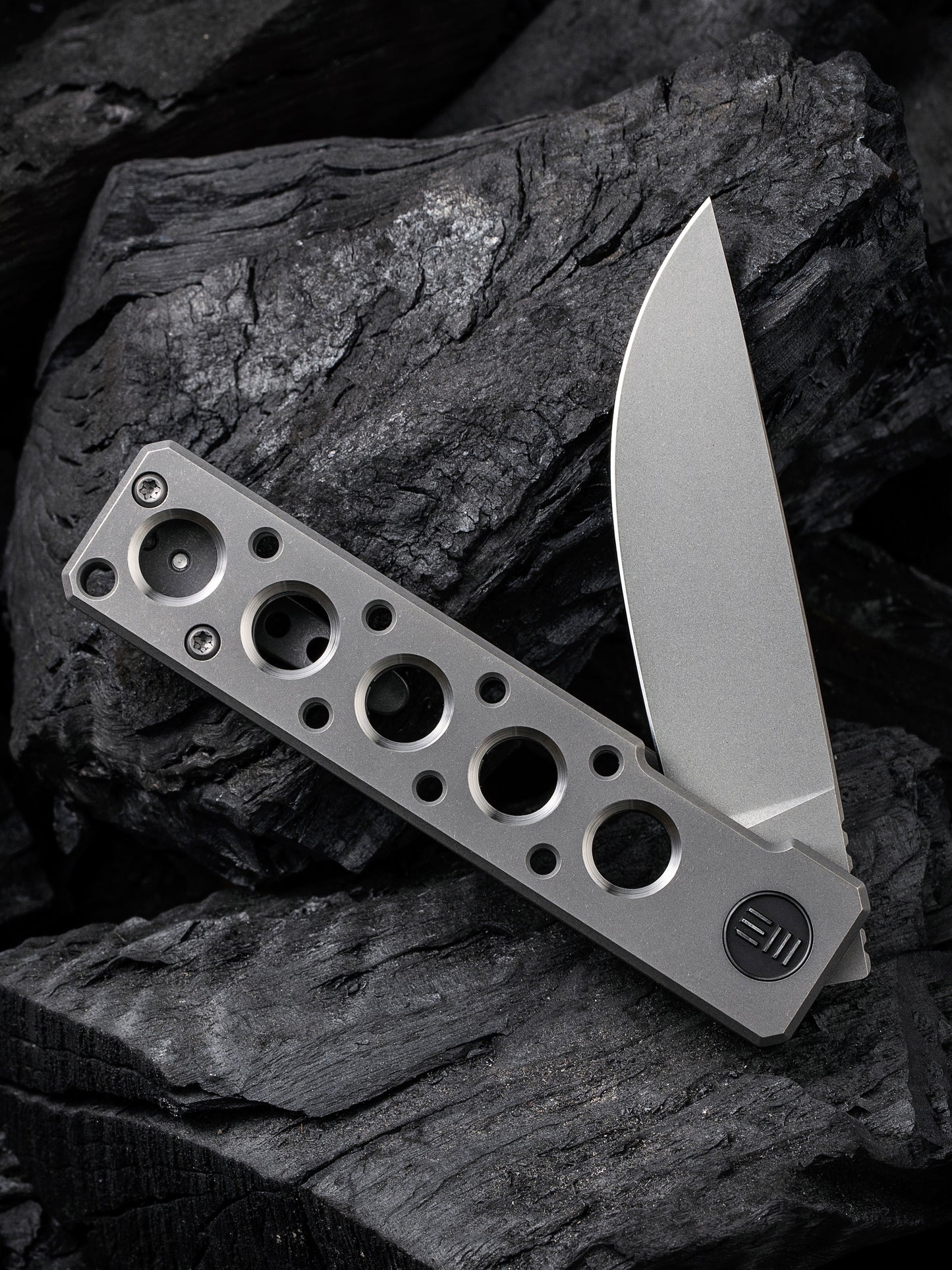 WE Knife Miscreant 3.0 CPM 20CV Gray Titanium Folding Knife by Brad Zinker 2101A
