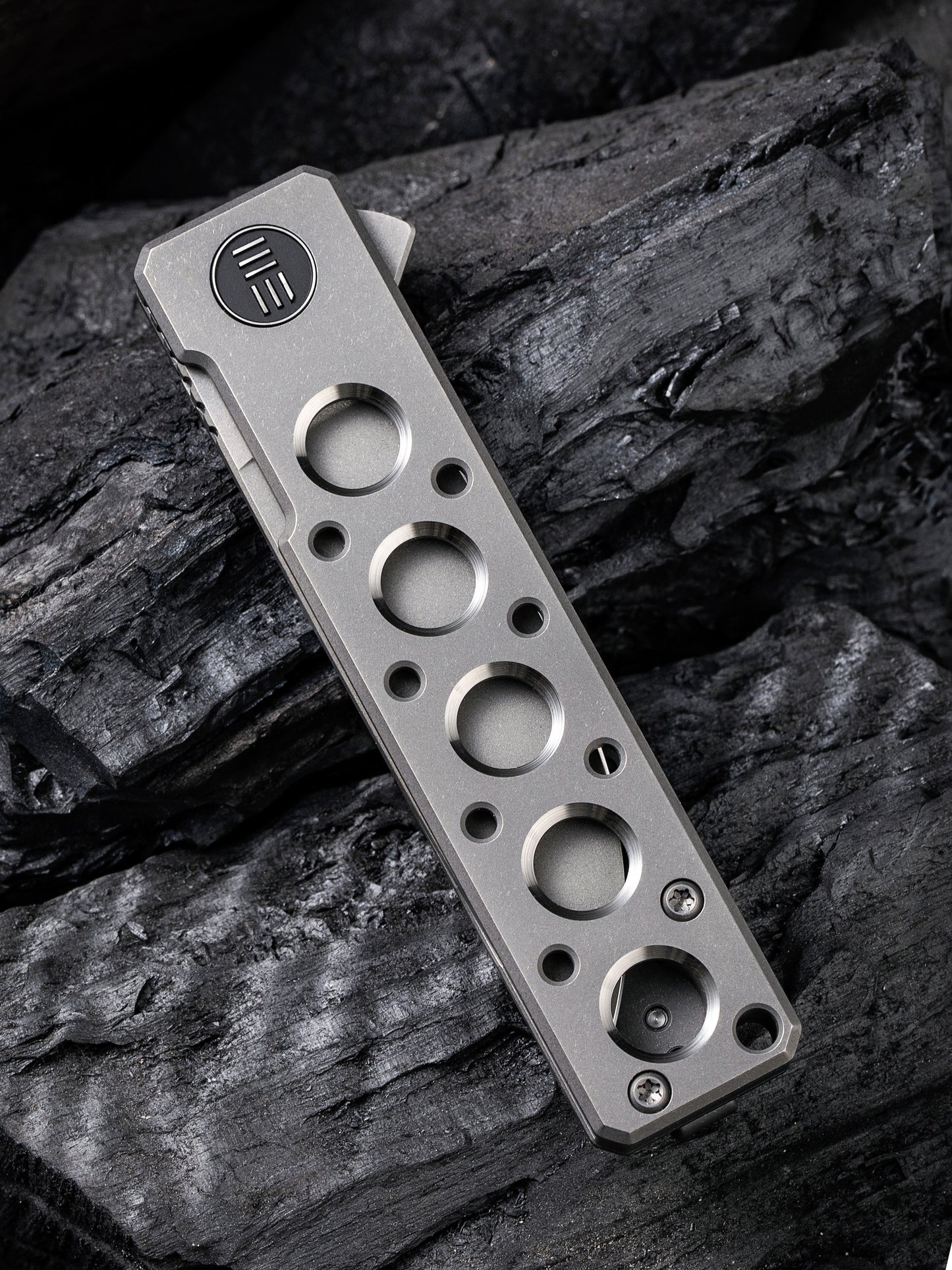 WE Knife Miscreant 3.0 CPM 20CV Gray Titanium Folding Knife by Brad Zinker 2101A