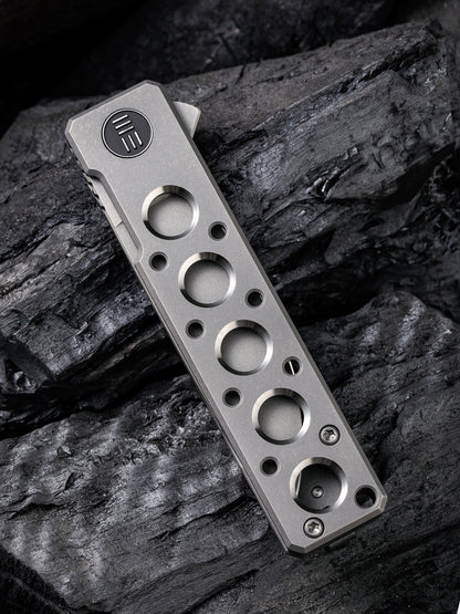 WE Knife Miscreant 3.0 CPM 20CV Gray Titanium Folding Knife by Brad Zinker 2101A