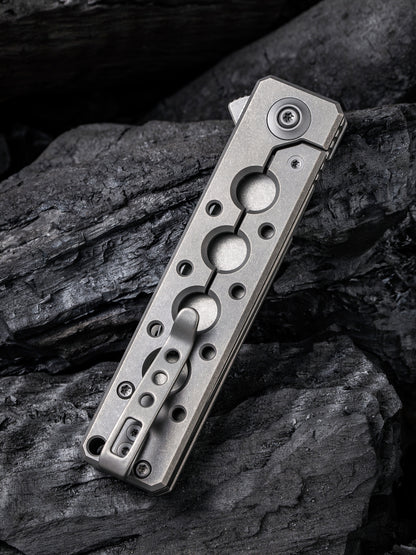 WE Knife Miscreant 3.0 CPM 20CV Gray Titanium Folding Knife by Brad Zinker 2101A