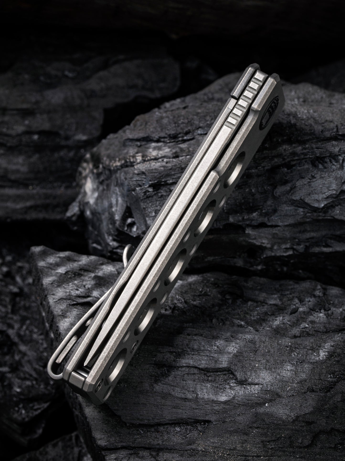 WE Knife Miscreant 3.0 CPM 20CV Gray Titanium Folding Knife by Brad Zinker 2101A