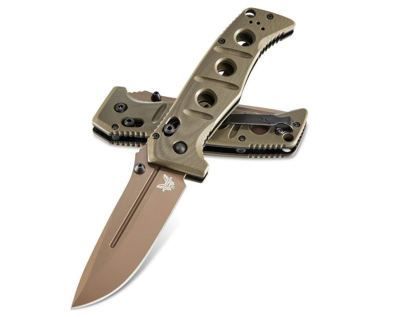 Benchmade 275FE-2 Adamas 3.82" CPM-CruWear Flat Earth/OD G10 Folding Knife