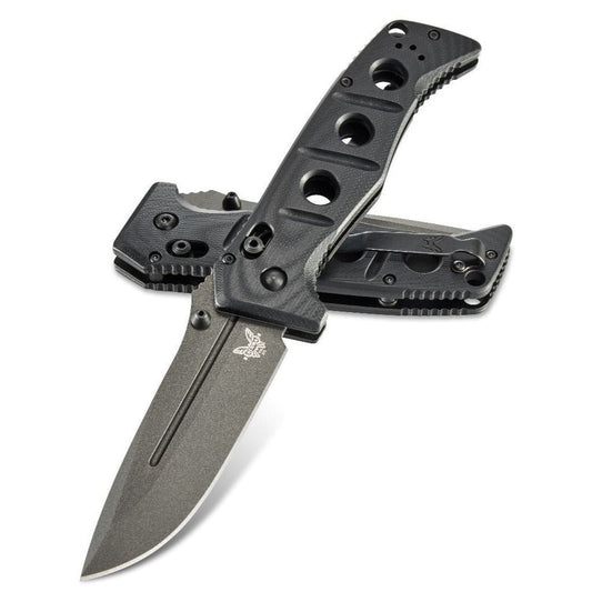 Benchmade 275GY-1 Adamas 3.82" CPM-CruWear Grey/Black G10 Folding Knife