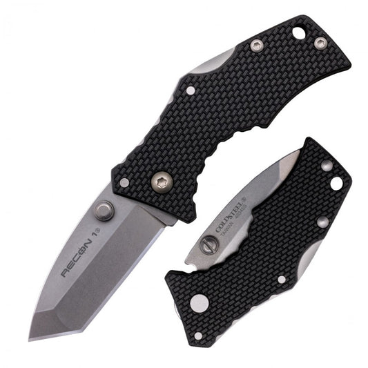 Cold Steel Micro Recon 1 Stonewash Tanto Point Folding Knife 27DT