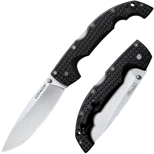 Cold Steel Voyager XL Drop Point 5.5" AUS10A Stonewash Folding Knife 29AXB
