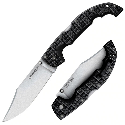 Cold Steel Voyager XL Clip Point 5.5" AUS10A Stonewash Folding Knife 29AXC