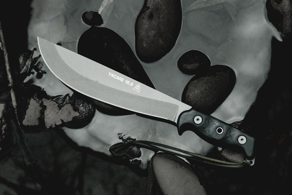 TOPS Yacare 10.0 Tungsten Cerakote Machete Fixed Blade Knife YAC02