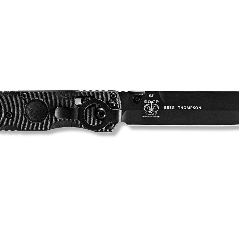 Benchmade 391BK SOCP 4.47" D2 Folding Knife with CF-Elite Handle