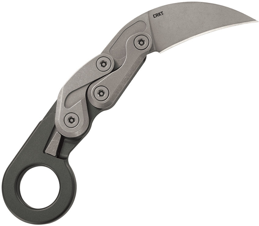 CRKT Provoke Compact 2.26" D2 Stonewash Folding Karambit Knife - Joe Caswell Design