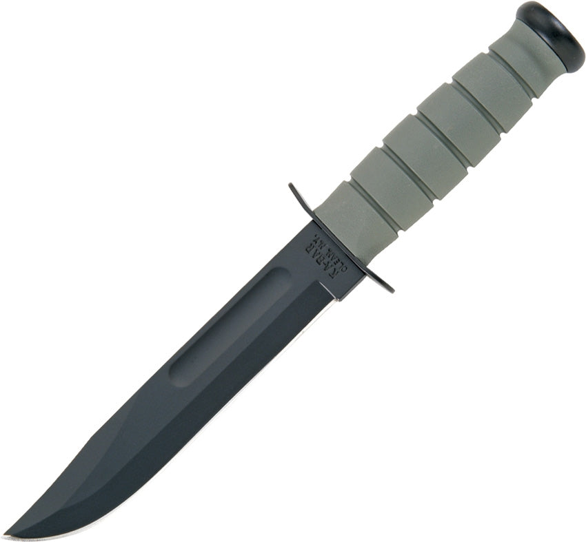 KA-BAR Foliage Green 7" Straight Edge Fixed Blade Knife with Kydex Sheath 5011