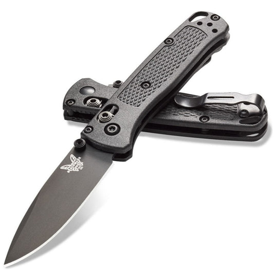 Benchmade 533BK-2 Mini Bugout 2.82" DLC CPM-S30V Folding Knife with Black CF-Elite Handle