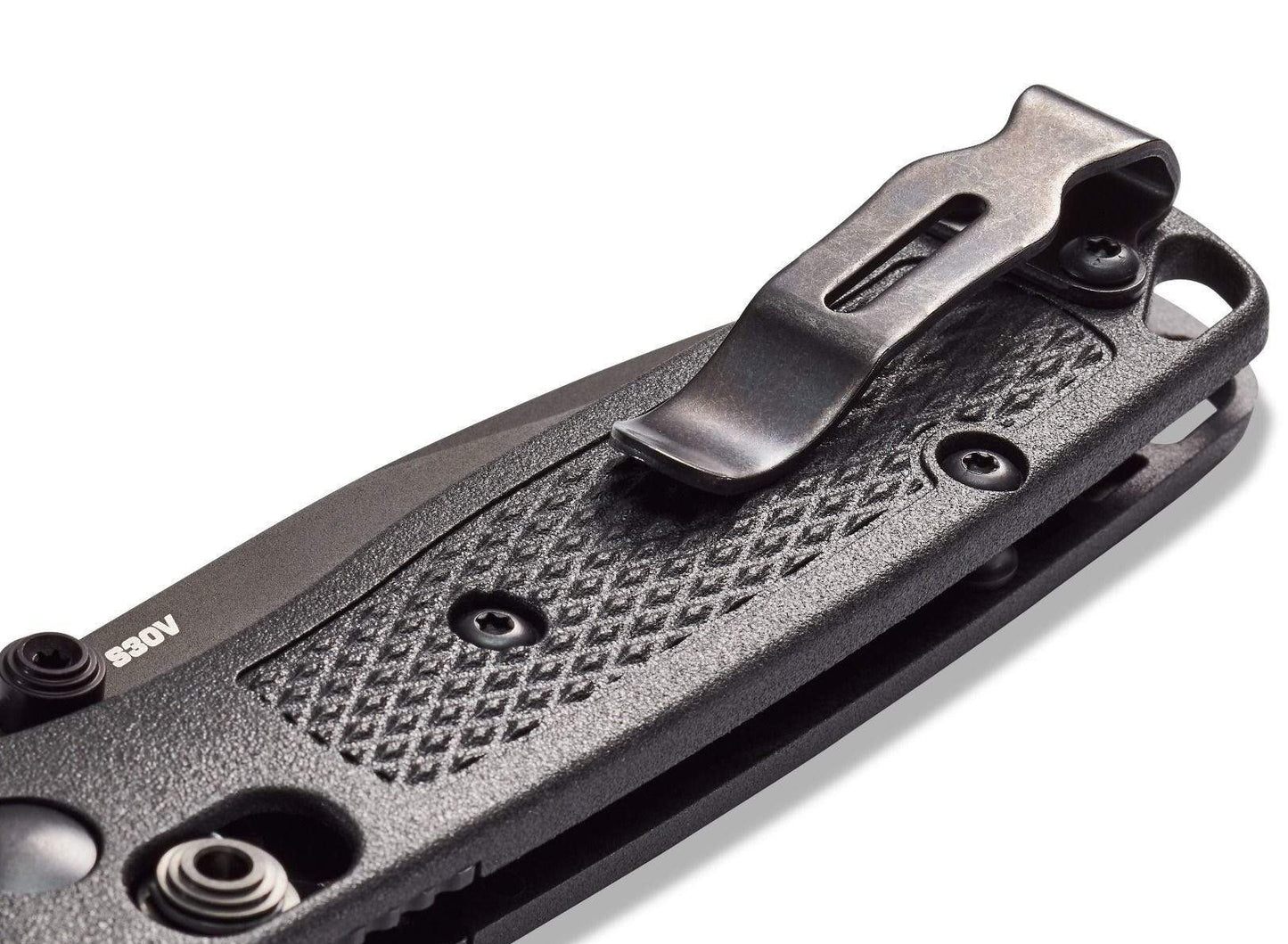 Benchmade 533BK-2 Mini Bugout 2.82" DLC CPM-S30V Folding Knife with Black CF-Elite Handle