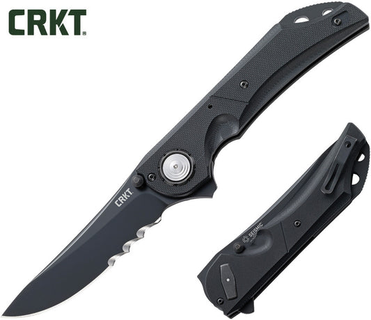 CRKT Seismic 3.97" Deadbolt IKBS Black Folding Knife by Flavio Ikoma 5401K