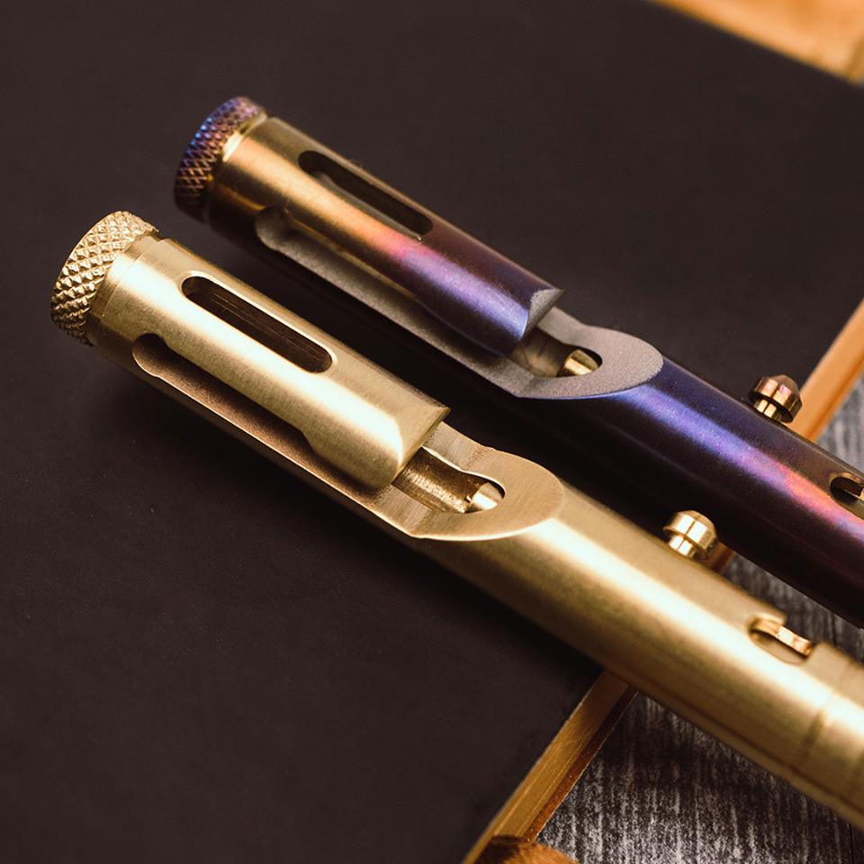 Boker Plus CID .45 Cal Bolt Action Tactical Brass Pen 09BO064