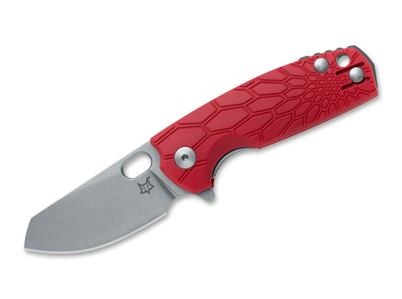 Fox Baby Core 2.36" N690Co Stonewash Red Folding Knife by Jesper Voxnaes FX-608 R
