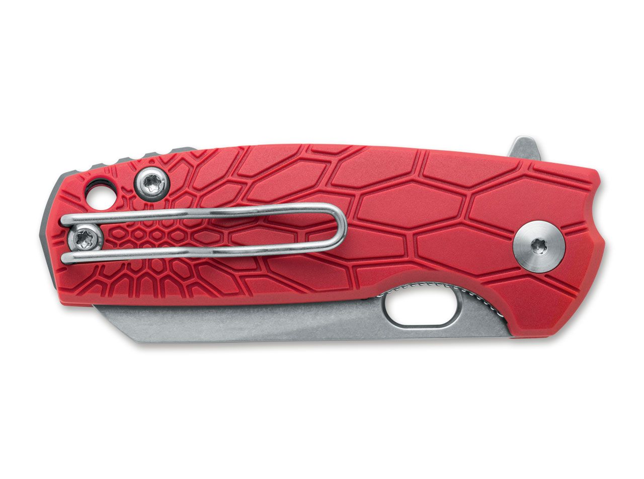 Fox Baby Core 2.36" N690Co Stonewash Red Folding Knife by Jesper Voxnaes FX-608 R