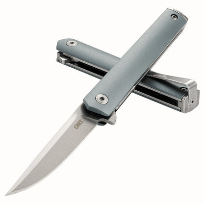 CRKT CEO COMPACT 2.61" IKBS Blue GRN Folding Knife - Richard Rogers Design - 7095