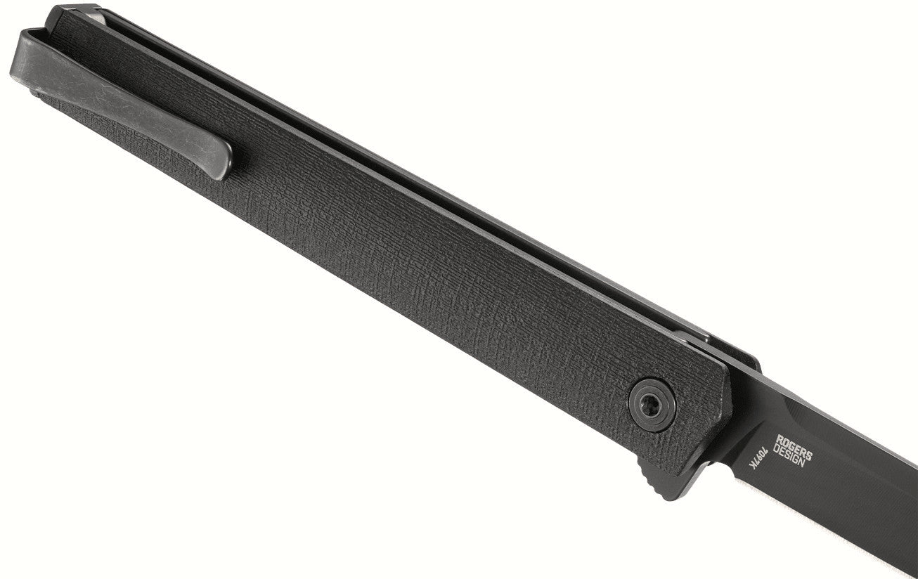 CRKT CEO FLIPPER BLACKOUT 3.35" AUS8 IKBS Folding Knife - Richard Rogers Design - 7097K
