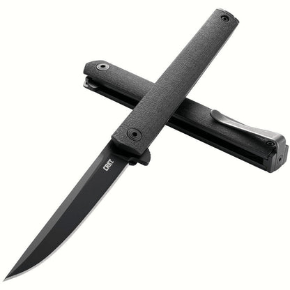 CRKT CEO FLIPPER BLACKOUT 3.35" AUS8 IKBS Folding Knife - Richard Rogers Design - 7097K
