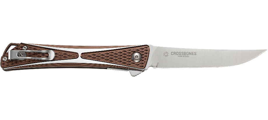 CRKT Crossbones Bronze 3.5" IKBS Folding Knife with Flipper - Jeff Park Design - 7530B